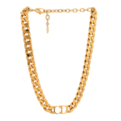 Christian Dior Metal CD Choker Necklace Gold 3 of 5