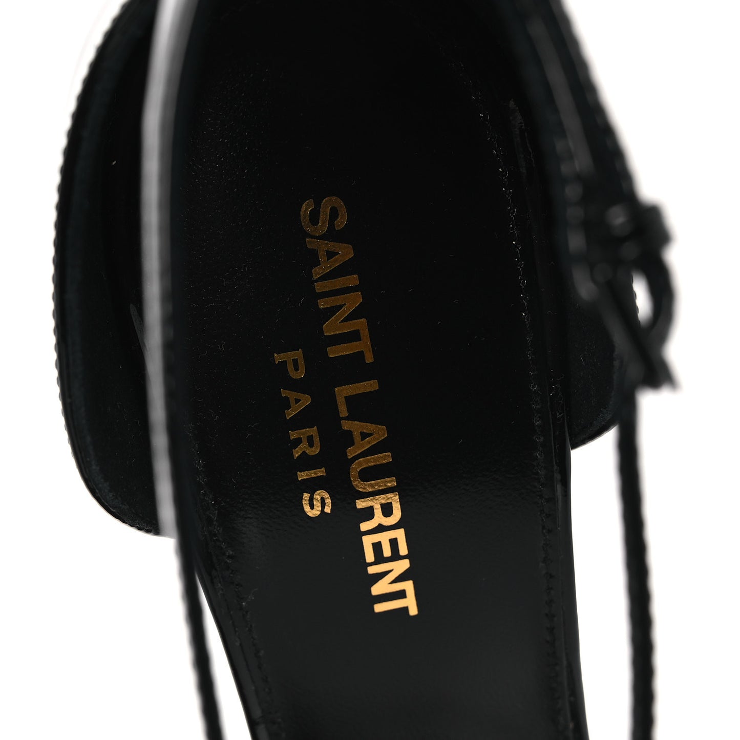 Patent Calfskin Opyum 110 Sandals 38 Black