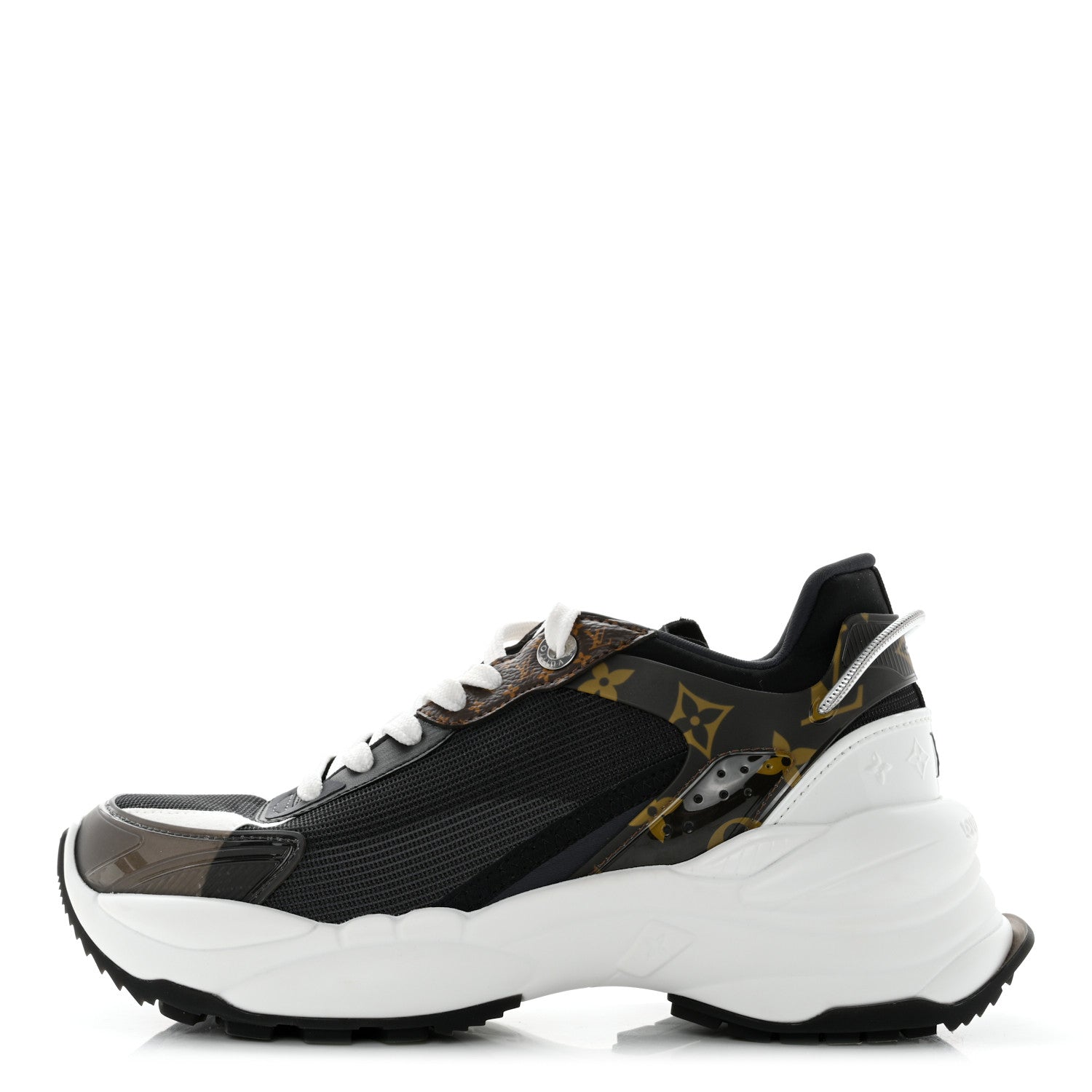 Louis Vuitton Monogram Calfskin Run 55 Sneakers 38 Black 1 of 9