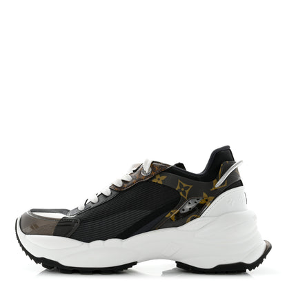 Louis Vuitton Monogram Calfskin Run 55 Sneakers 38 Black 1 of 9