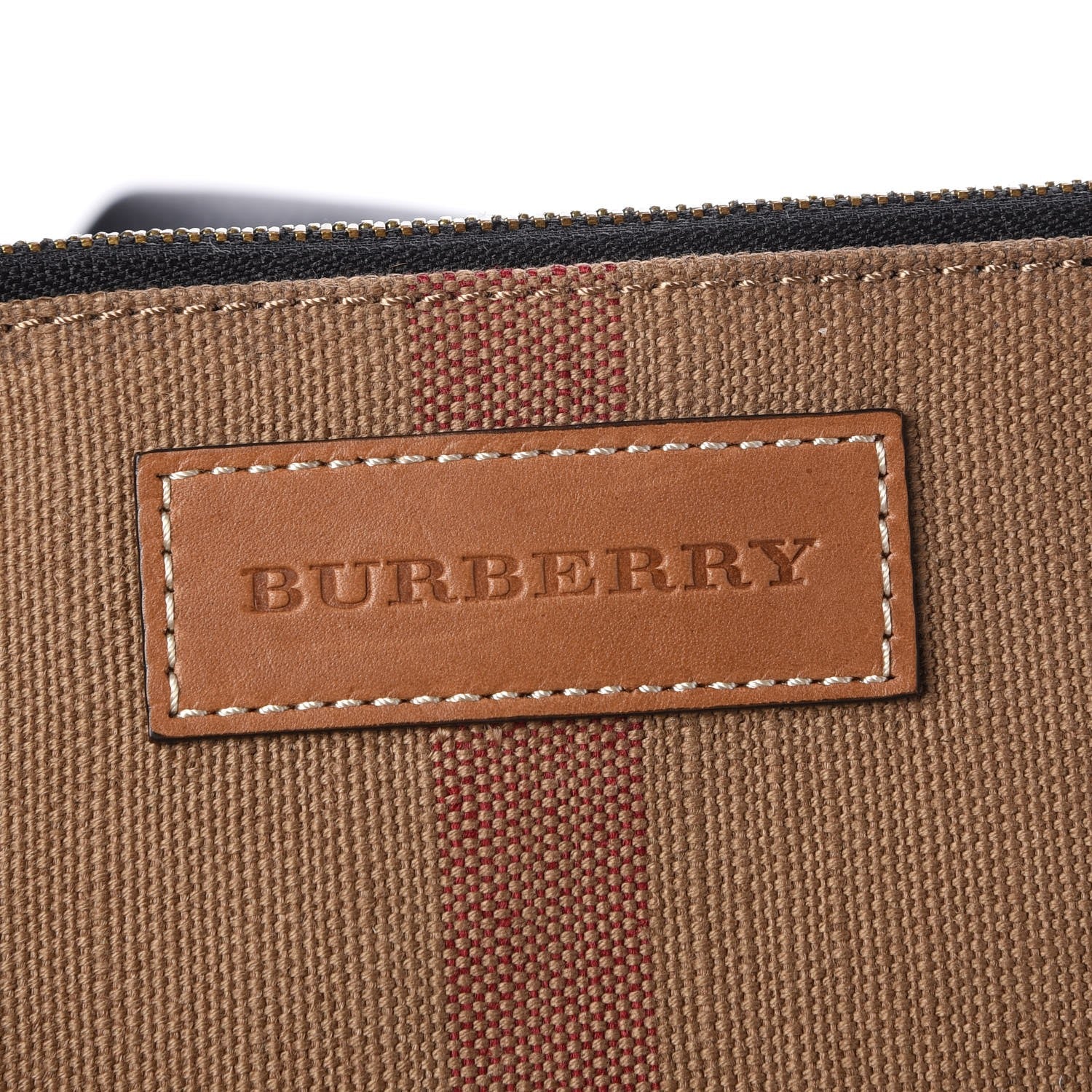 Burberry Canvas House Check Medium Bucket Tan 9 of 9