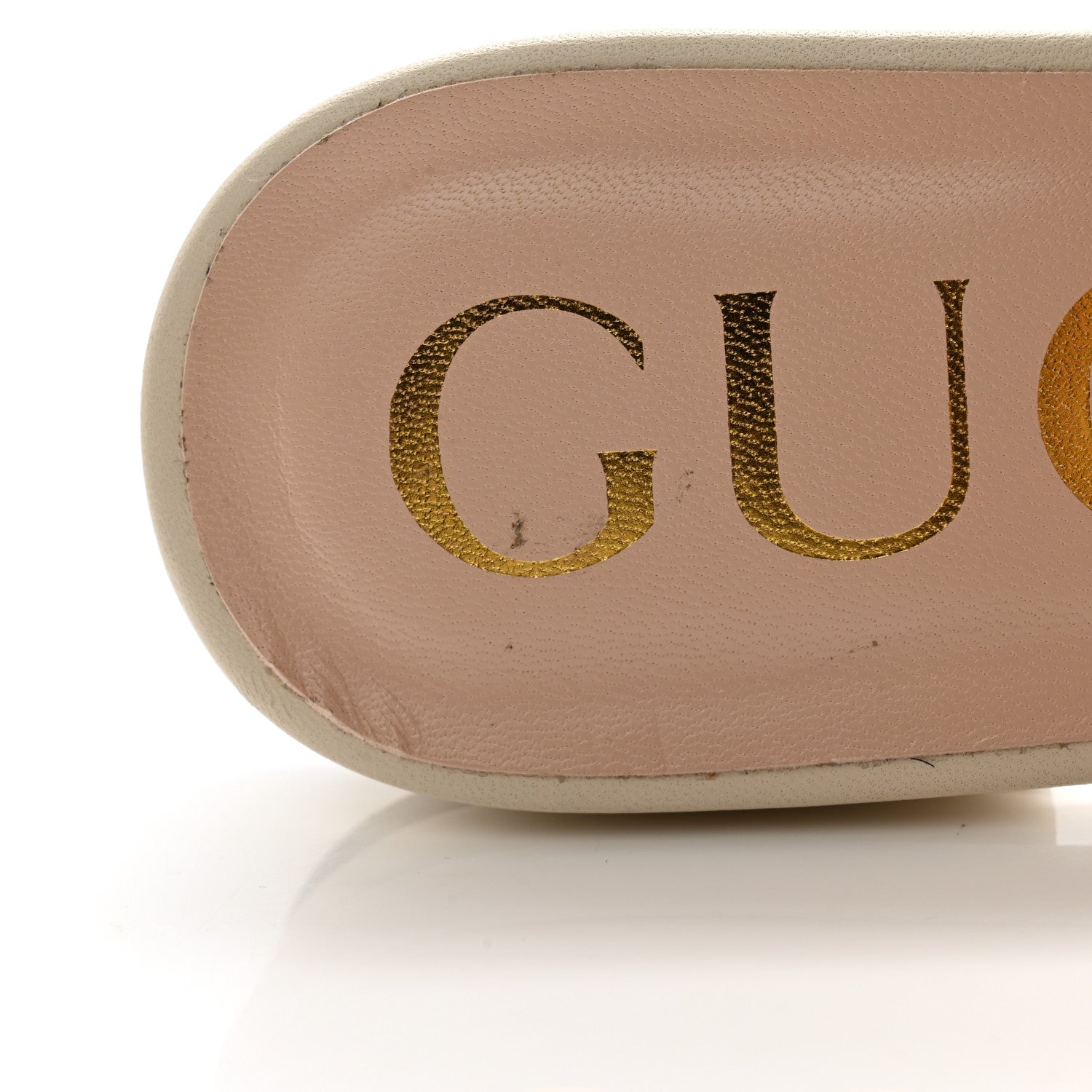 Gucci Monogram Matelasse Diagonal GG Marmont Flat Slide Sandals 36.5 Beige Ebony Mystic White 9 of 11