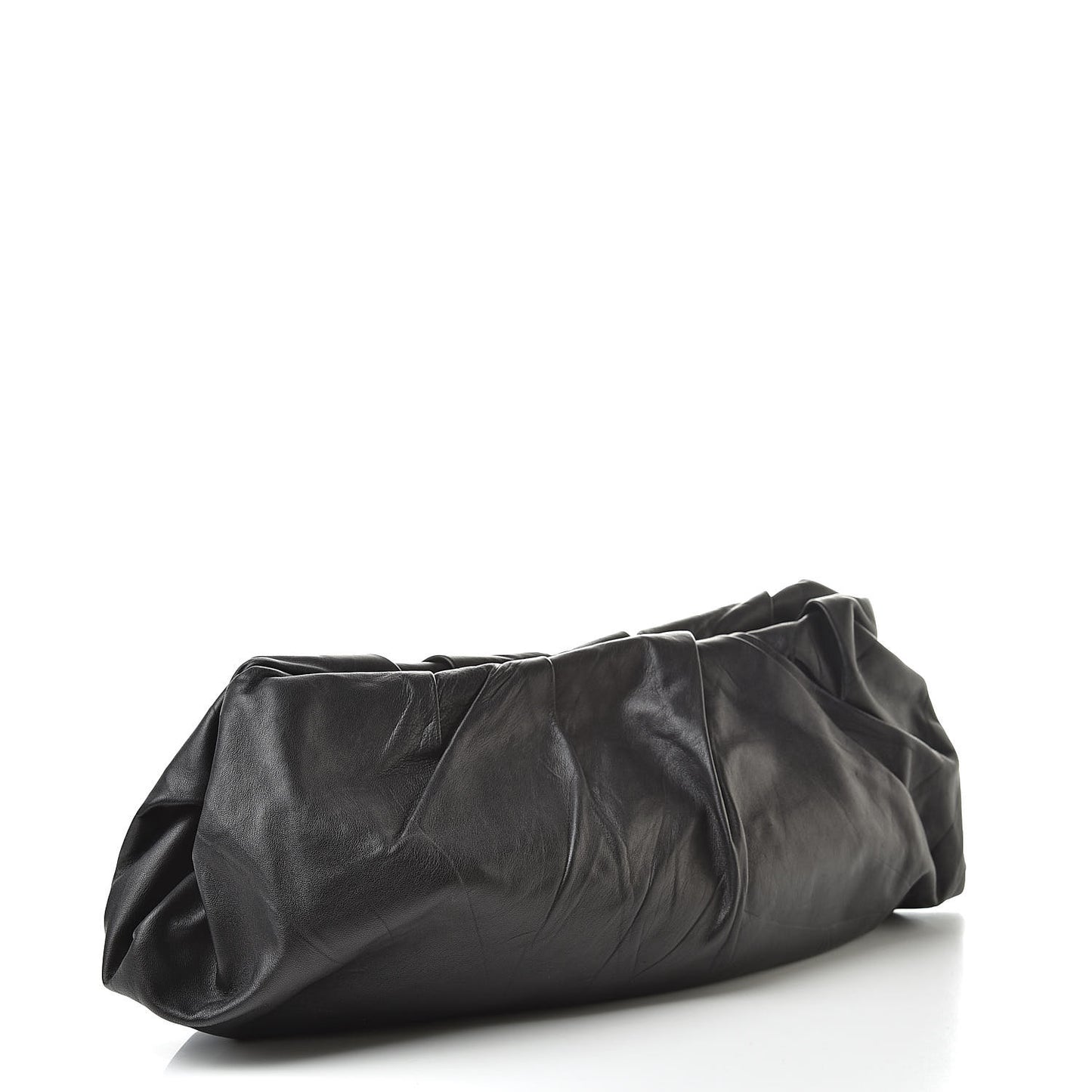Nappa Pleated Clutch Black