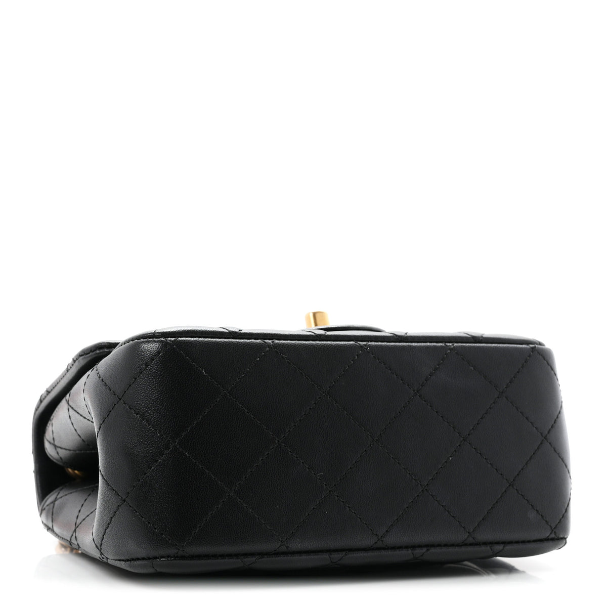 Lambskin Quilted Mini Sweet Camellia Flap Black
