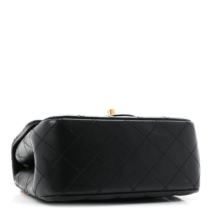 Chanel Lambskin Quilted Mini Sweet Camellia Flap Black 4 of 11