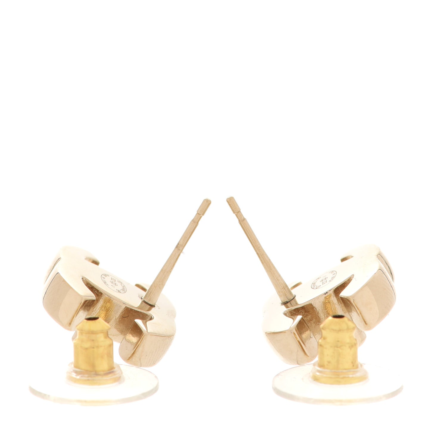 Metal CC Turnlock Earrings Gold