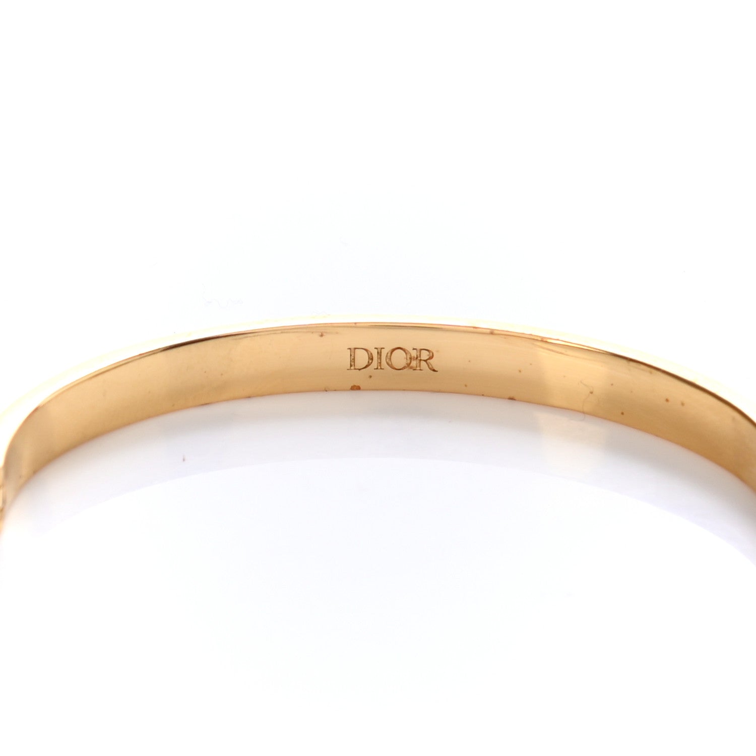 Christian Dior Metal Crystal Lucky Locket Star Bracelet Gold 6 of 8