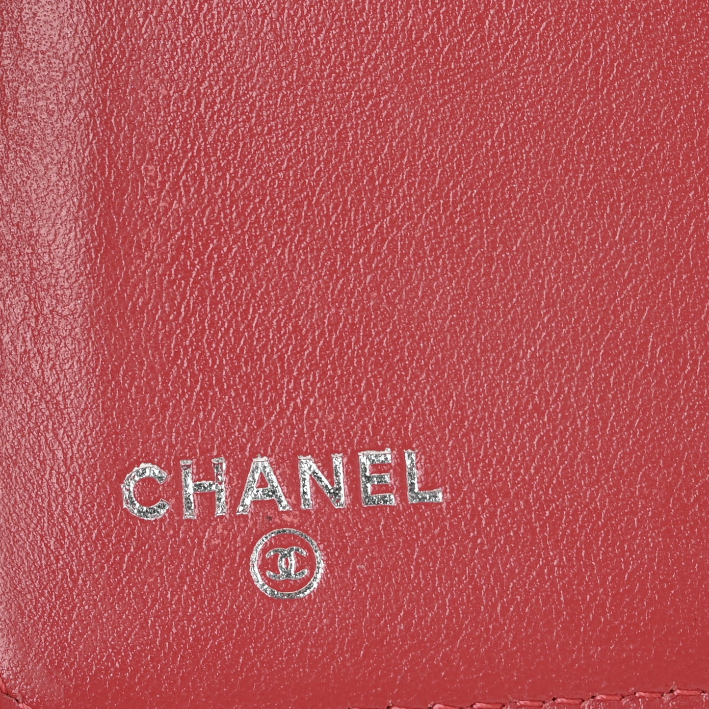 Patent Quilted Zip Pocket Wallet Coral