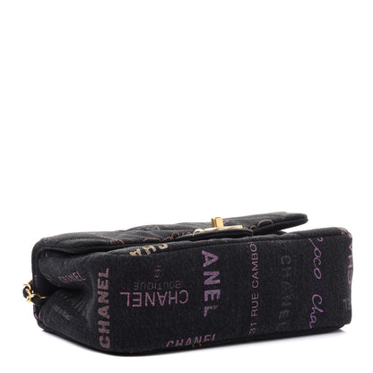 Chanel Denim Quilted Denim Mood Mini Rectangular Flap Black Multicolor 4 of 13