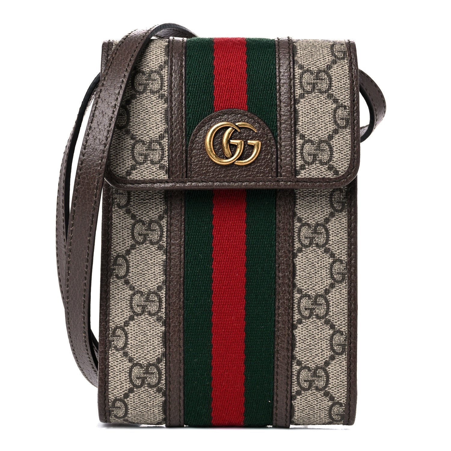 Gucci GG Supreme Monogram Web Mini Ophidia Crossbody Bag Beige New Acero 2 of 10