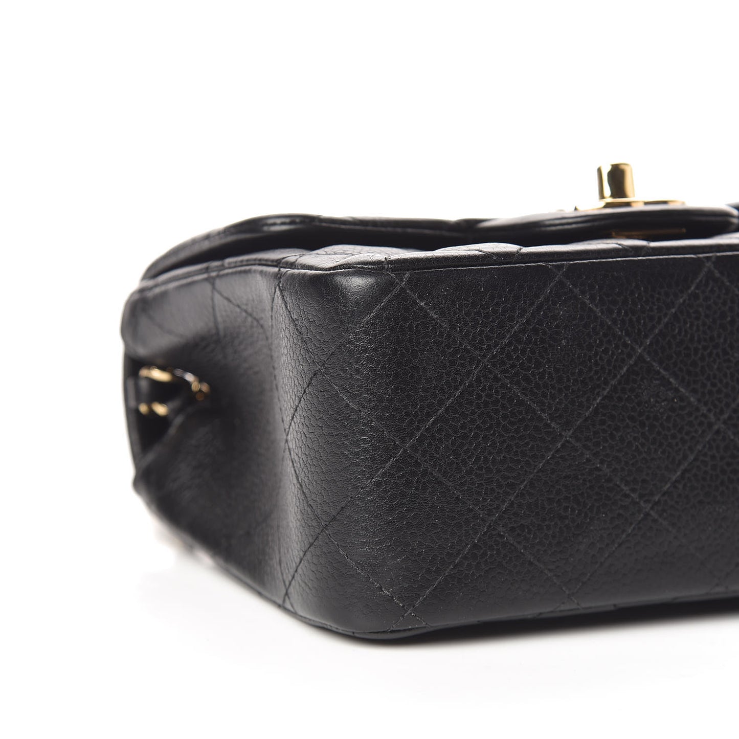 Caviar Quilted Mini Square Flap Black