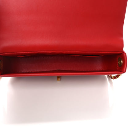 Chanel Calfskin Quilted Nailed CC Flap Bag Red 4 of 10