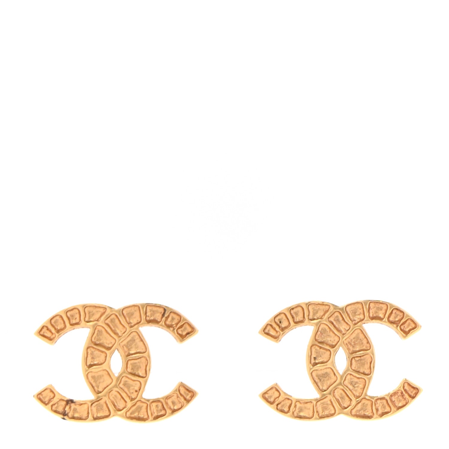 Chanel Metal Along The Nile CC Earrings Gold 1 of 5