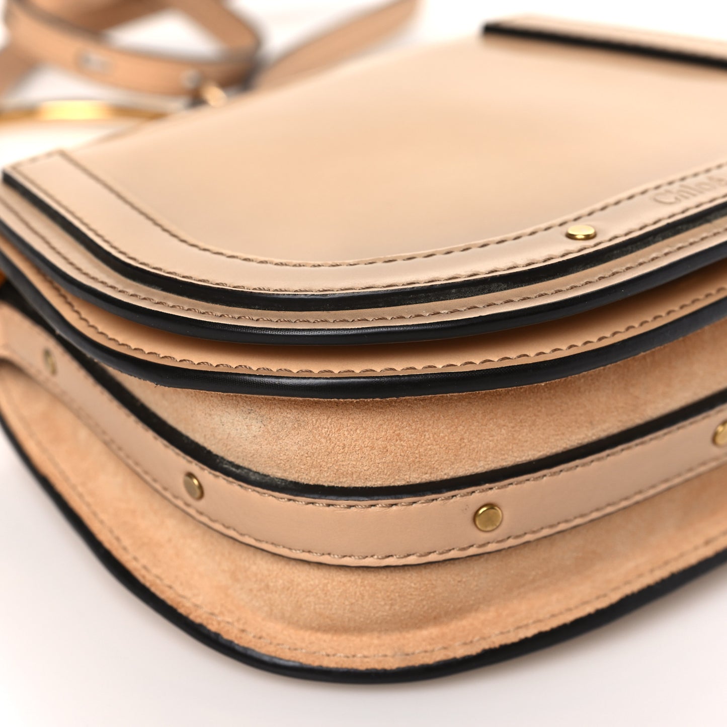 Patent Suede Small Nile Bracelet Bag