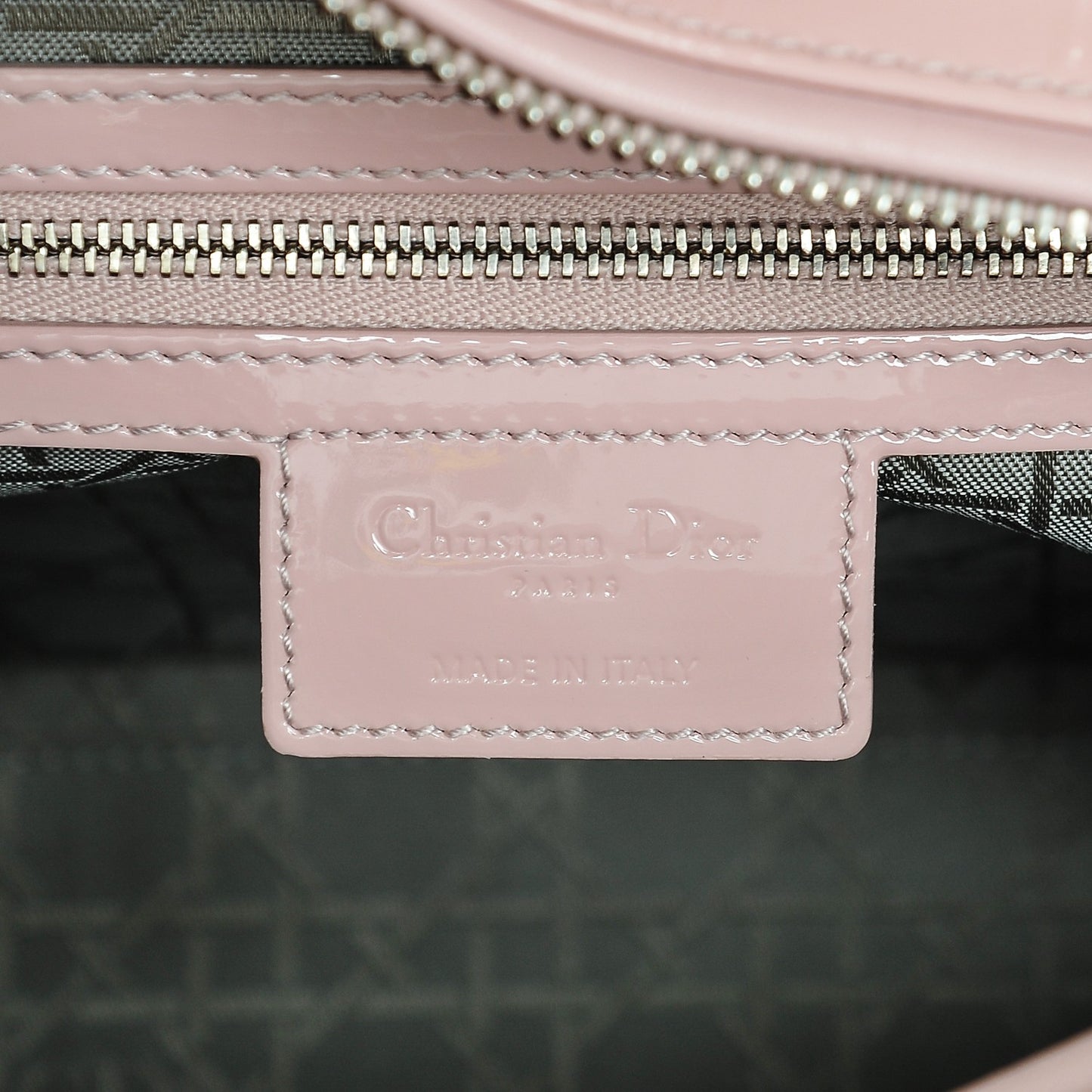 Patent Cannage Large Lady Dior Light Pink