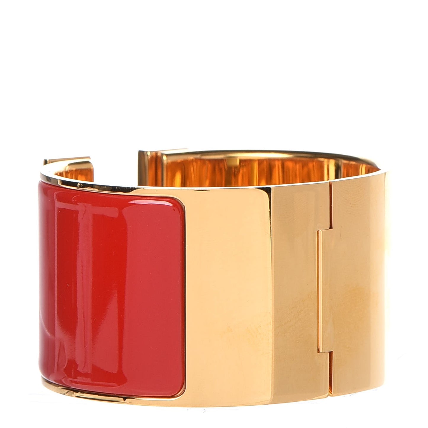 Enamel Extra Wide Clic Clac H Bracelet GM Red