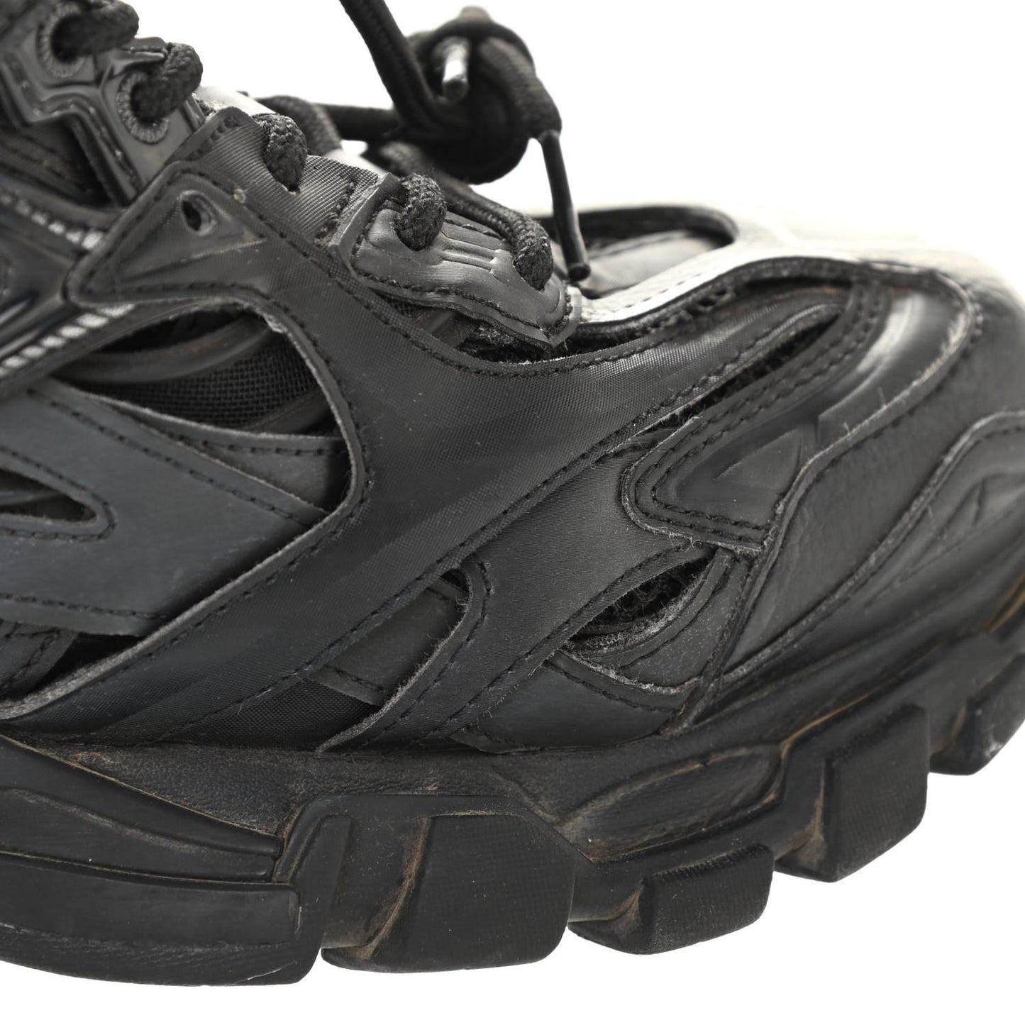 Rubber Mesh Womens Track.2 Open Sneakers 39 Black