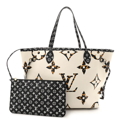 Louis Vuitton Monogram Giant Jungle Neverfull MM Ivory 3 of 13