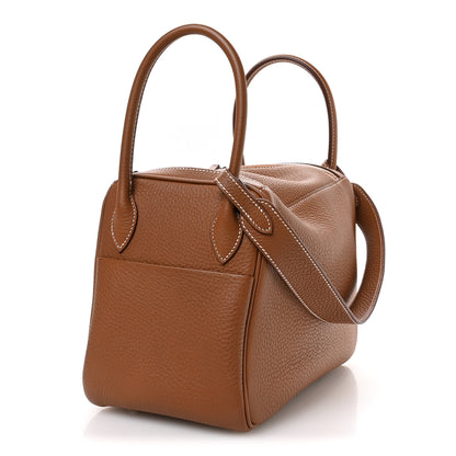 Hermes Taurillon Clemence Lindy 26 Gold 3 of 11