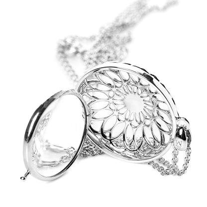 Mikimoto Akoya Pearl Magnifying Glass Loupe Pendant Necklace Silver 6 of 6