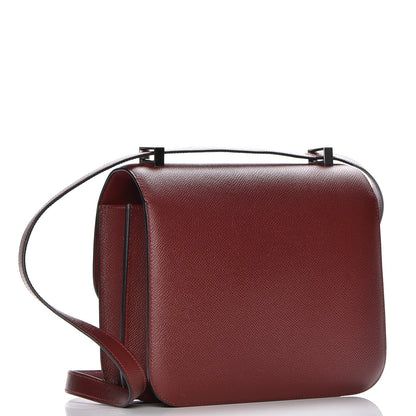 Hermes Epsom Enamel Constance 24 Rouge H Bleu Nuit 3 of 10