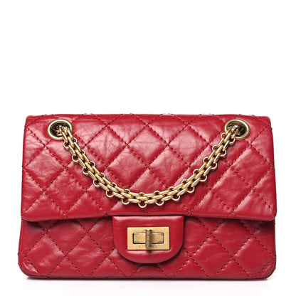 Chanel Aged Calfskin Quilted 2.55 Reissue Mini Flap Red 1 of 10