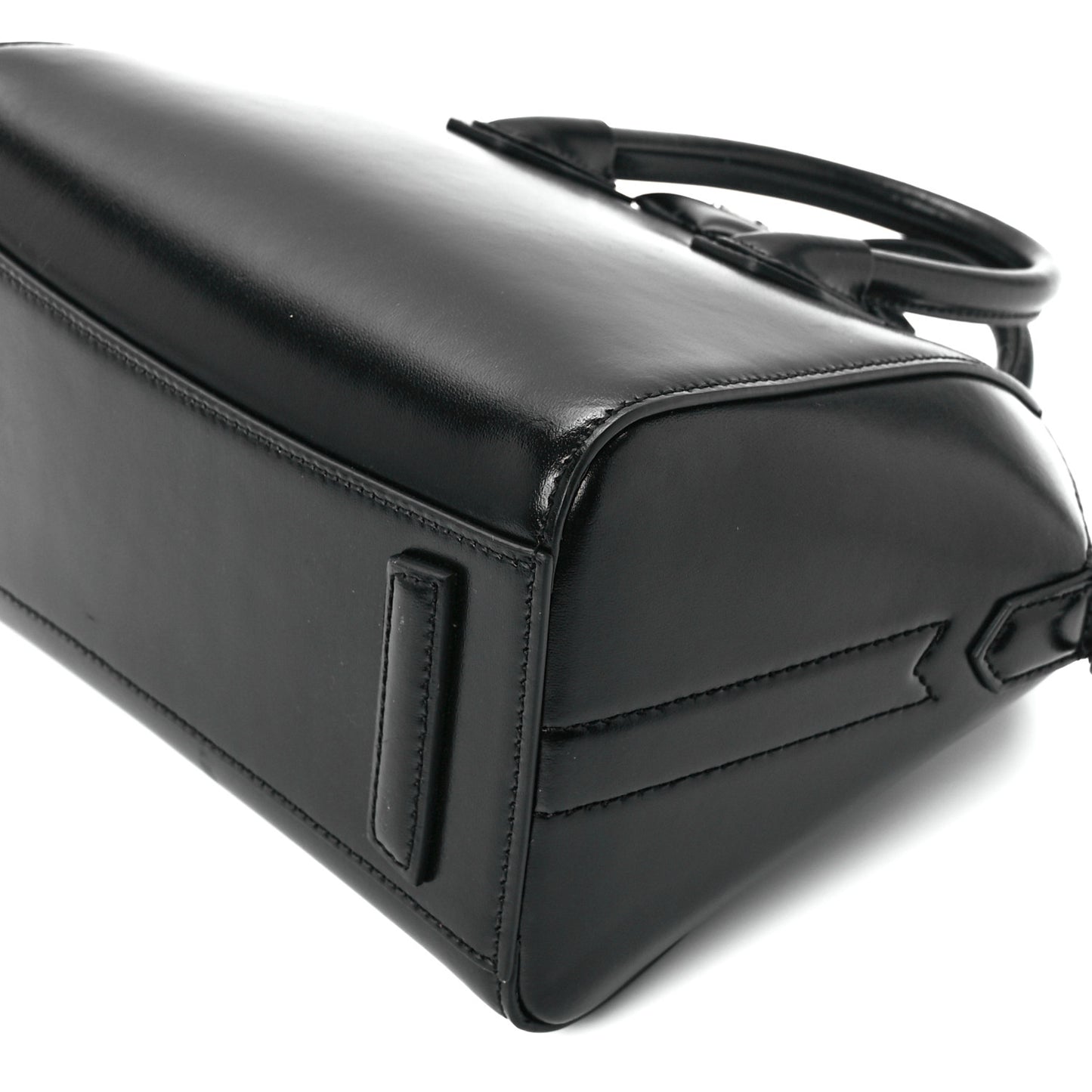 Shiny Lord Calfskin Mini Antigona Black