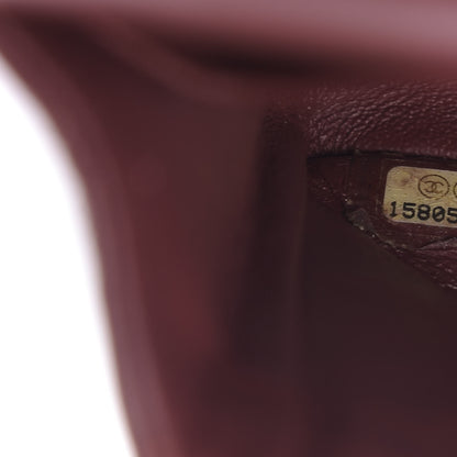Chanel Caviar Quilted Medium Double Flap Dark Red 9 of 9