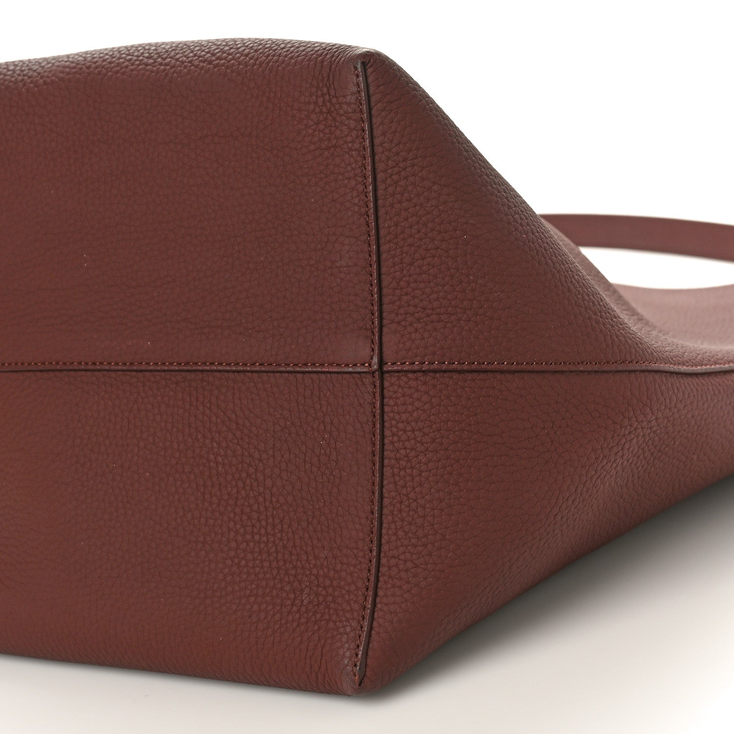 The Row Grained Calfskin Large N/S Park Tote Burnt Red 9 of 9