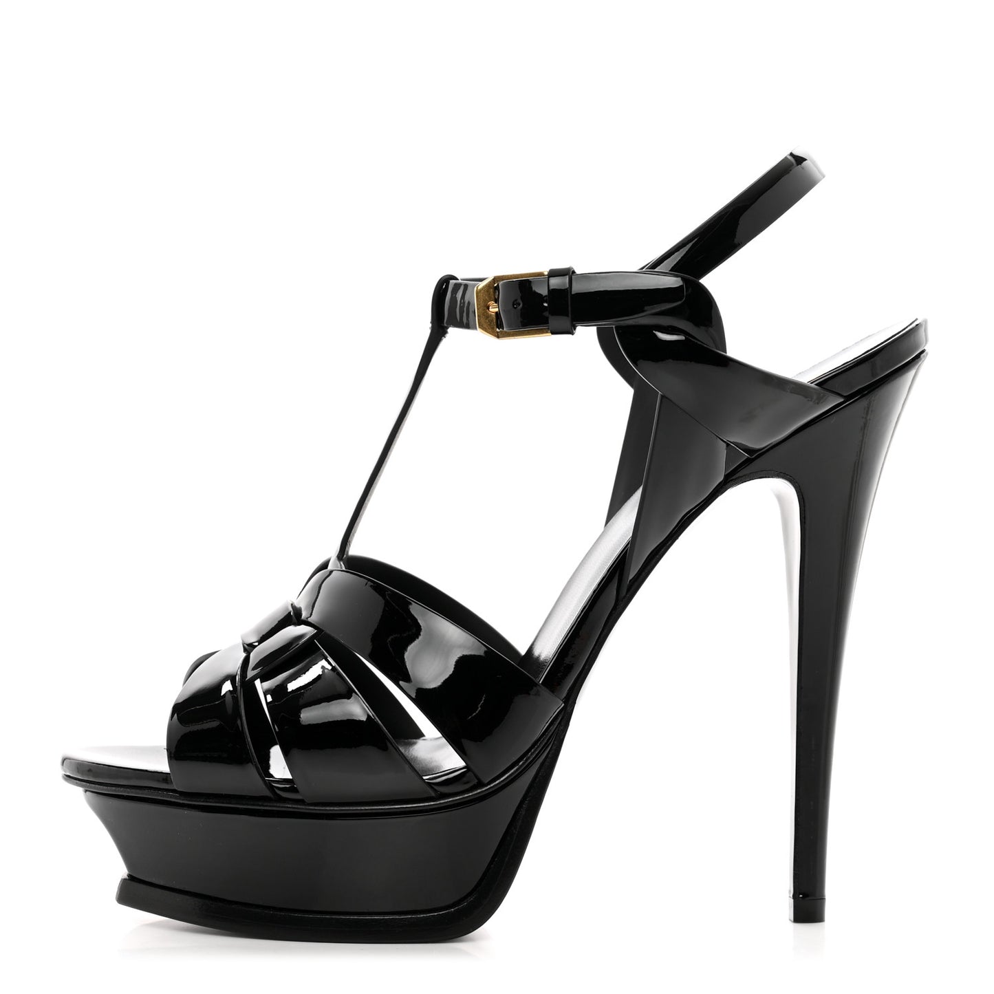 Patent Tribute 105 Platform Sandals 39.5 Black