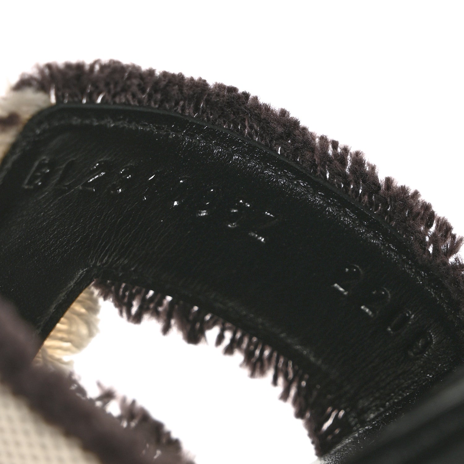 Hermes Toile H Oran Fringe Sandals 37 Prunoir 6 of 9