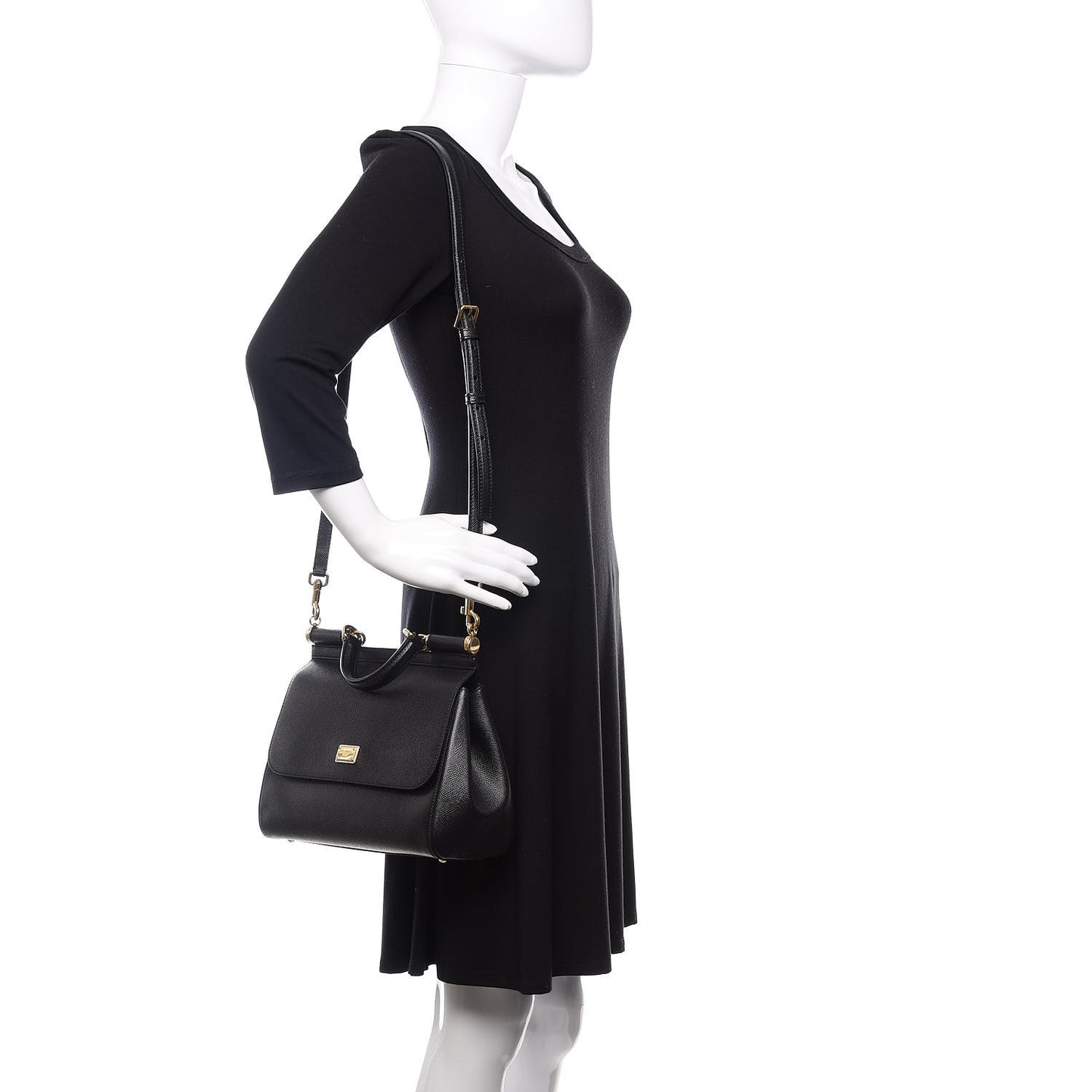 Dauphine Medium Miss Sicily Satchel Black