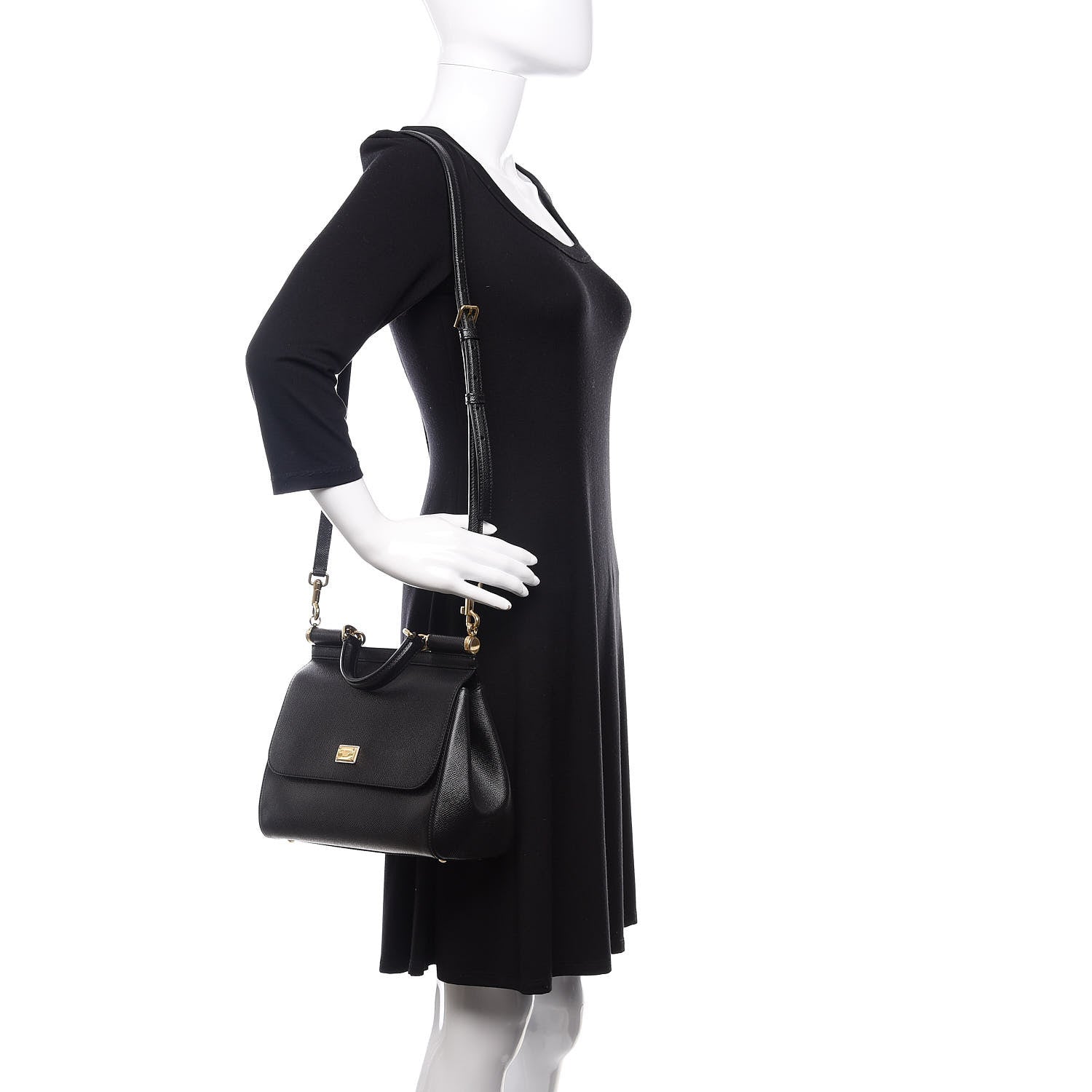 Dolce & Gabbana Dauphine Medium Miss Sicily Satchel Black 2 of 11