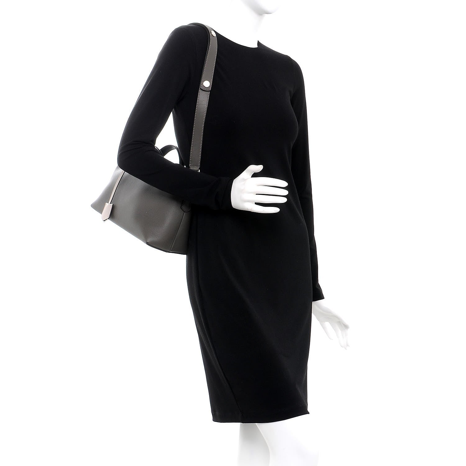 Fendi Vitello Dolce 4 Color Medium By The Way Boston Bag Carbone Grigio Polvere Multicolor 2 of 7