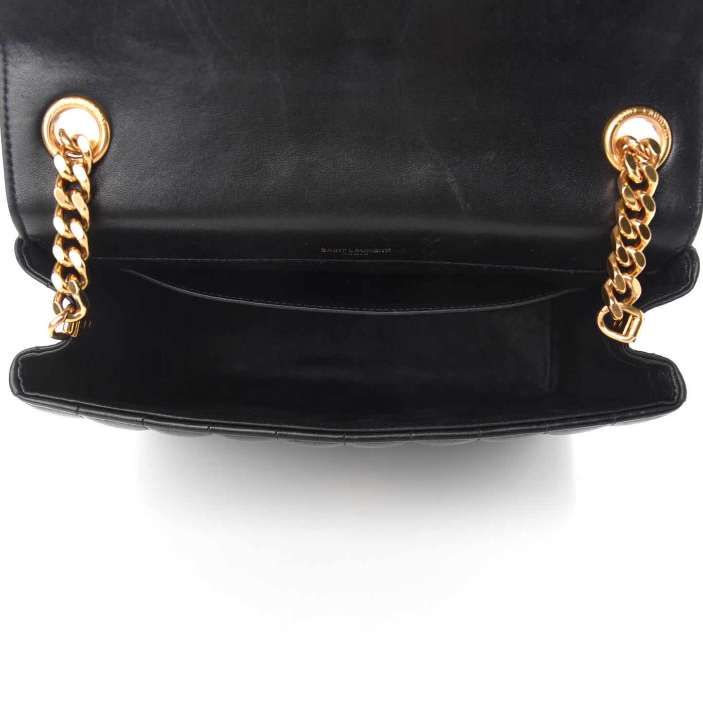 Lambskin Matelasse Monogram Large Vicky Chain Bag Black