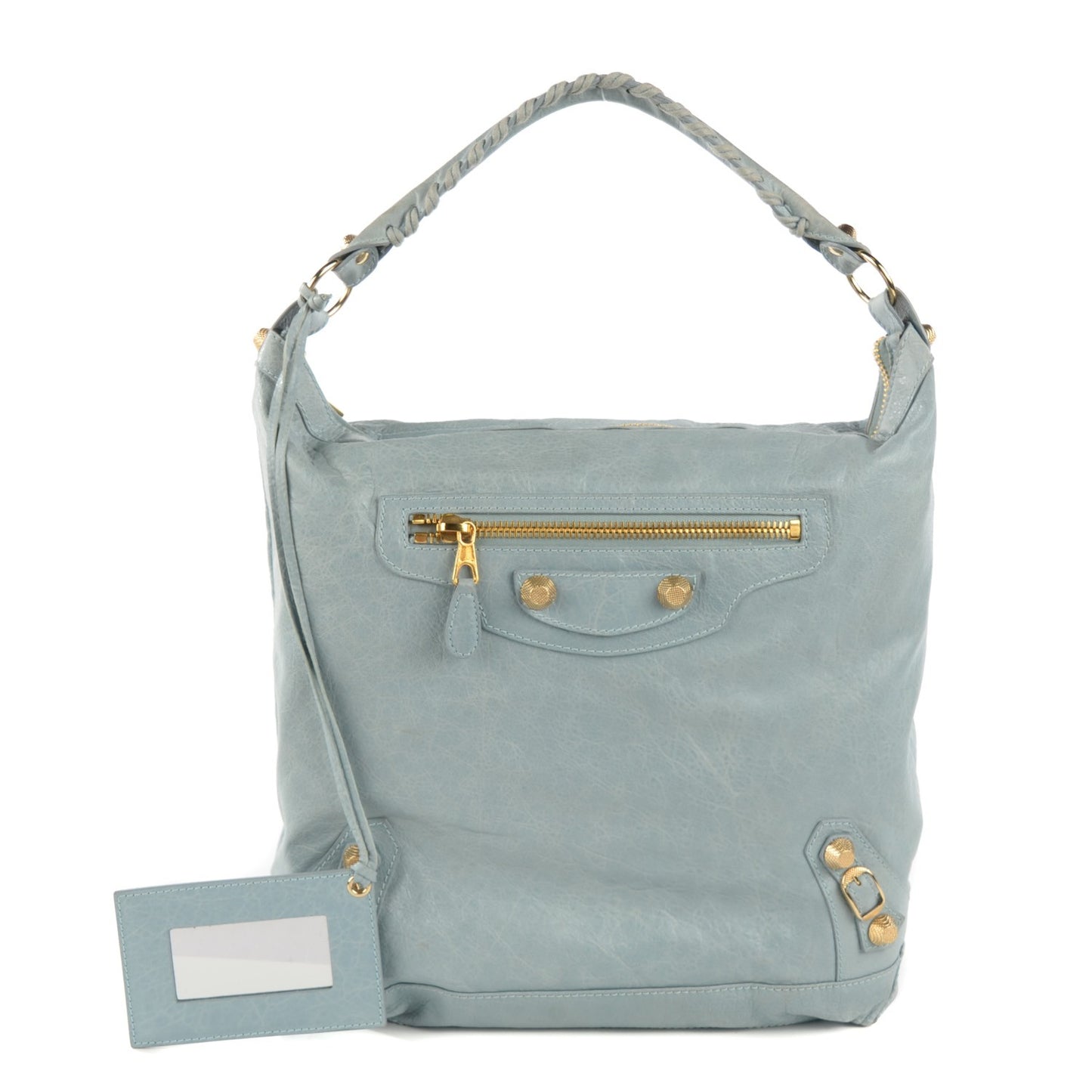 Agneau Giant 12 Gold Hardware Day Hobo Bleu Acier Ciel