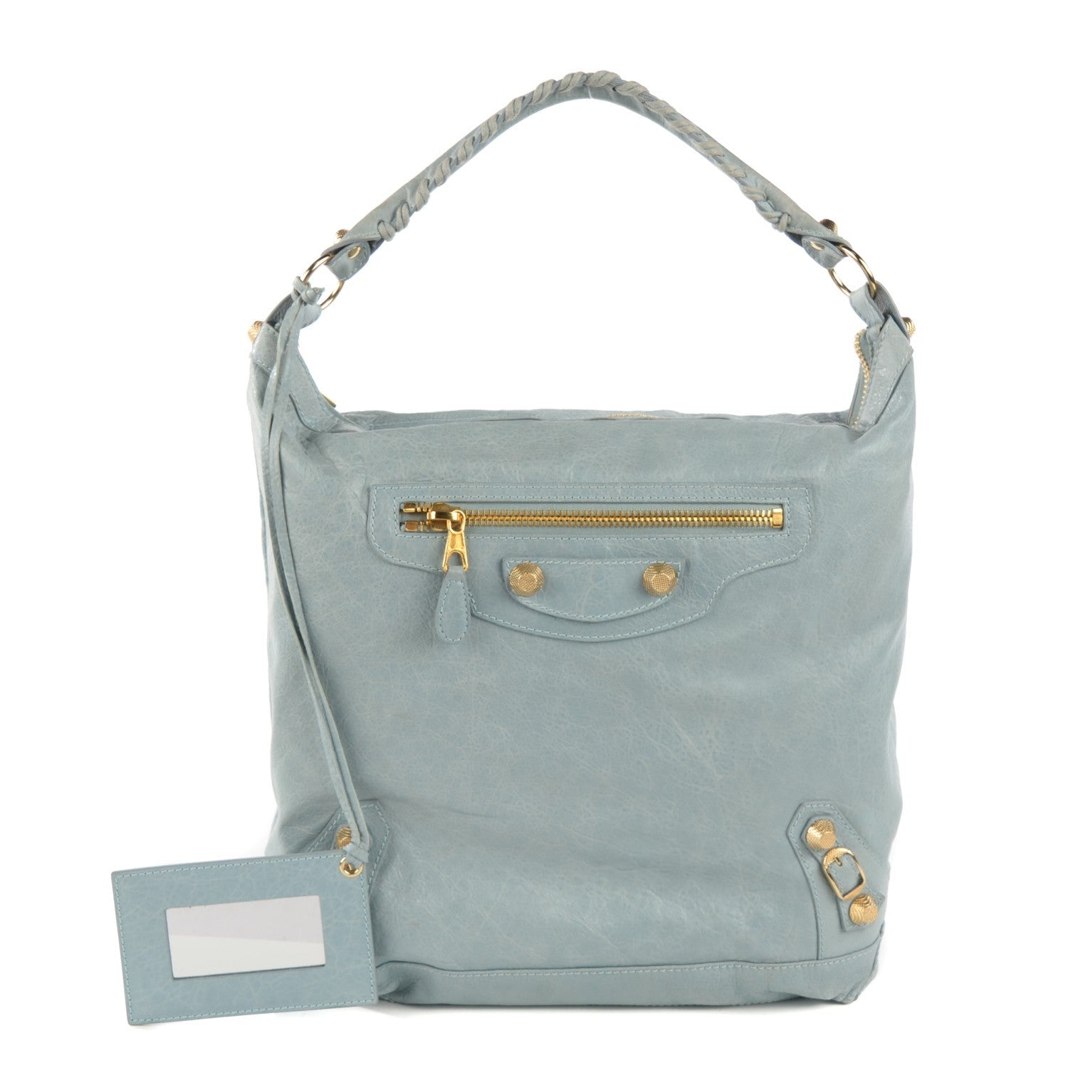 Balenciaga Agneau Giant 12 Gold Hardware Day Hobo Bleu Acier Ciel 1 of 9