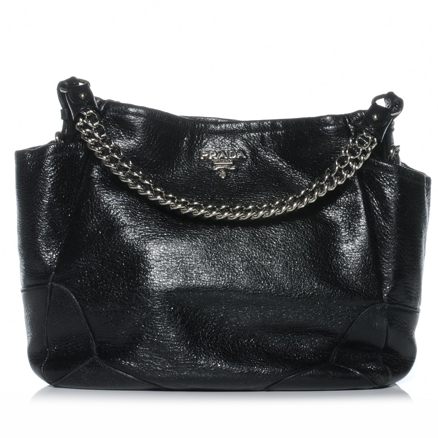 Cervo Lux Chain Shoulder Bag Black