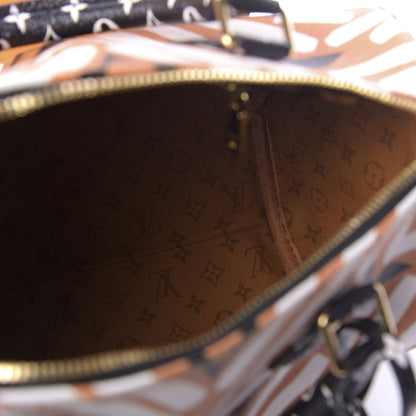 Louis Vuitton Monogram Giant Crafty Speedy Bandouliere 25 Creme Caramel 5 of 10