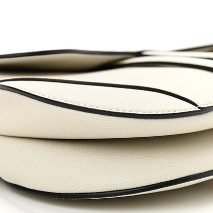 Christian Dior Grained Calfskin Saddle Bag White 9 of 10
