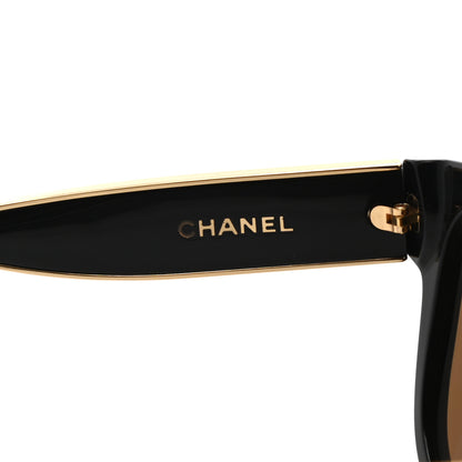 Chanel Acetate Mirrored CC Sunglasses 5270 Black Gold 5 of 6