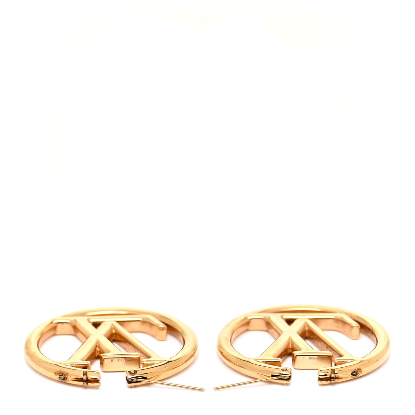 Metal Louise Hoop Earrings Gold