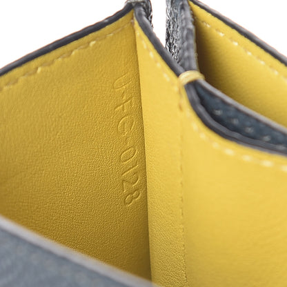 Celine Grained Shiny Calfskin 2 Compartment Card Holder Slate 7 of 7