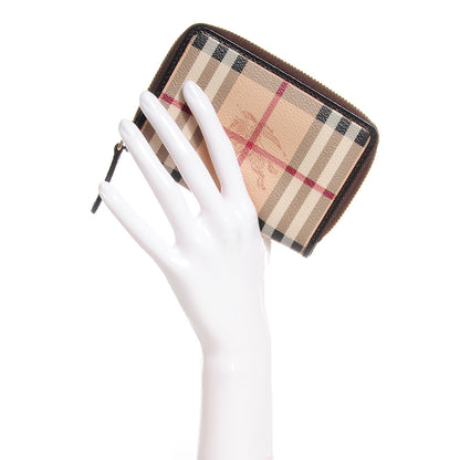 Burberry Haymarket Check Ziggy Zip Around Wallet 2 of 8