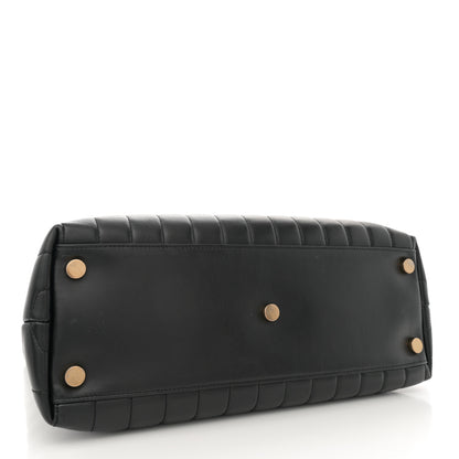 Saint Laurent Calfskin Y Quilted Monogram Large Loulou Shopper Black 4 of 11