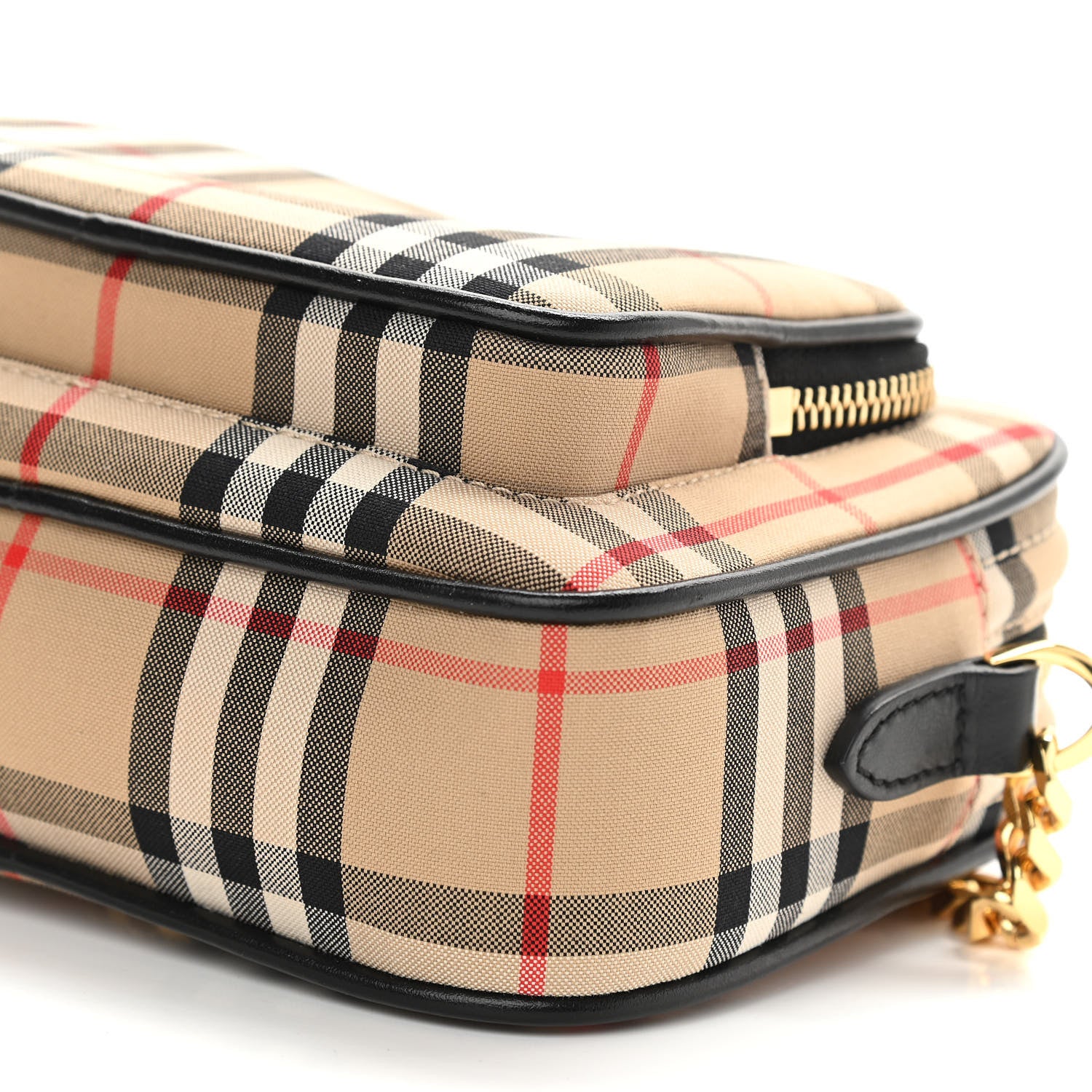 Burberry Calfskin Vintage Check Camera Bag Archive Beige 11 of 12