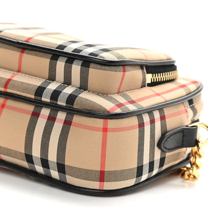Burberry Calfskin Vintage Check Camera Bag Archive Beige 11 of 12