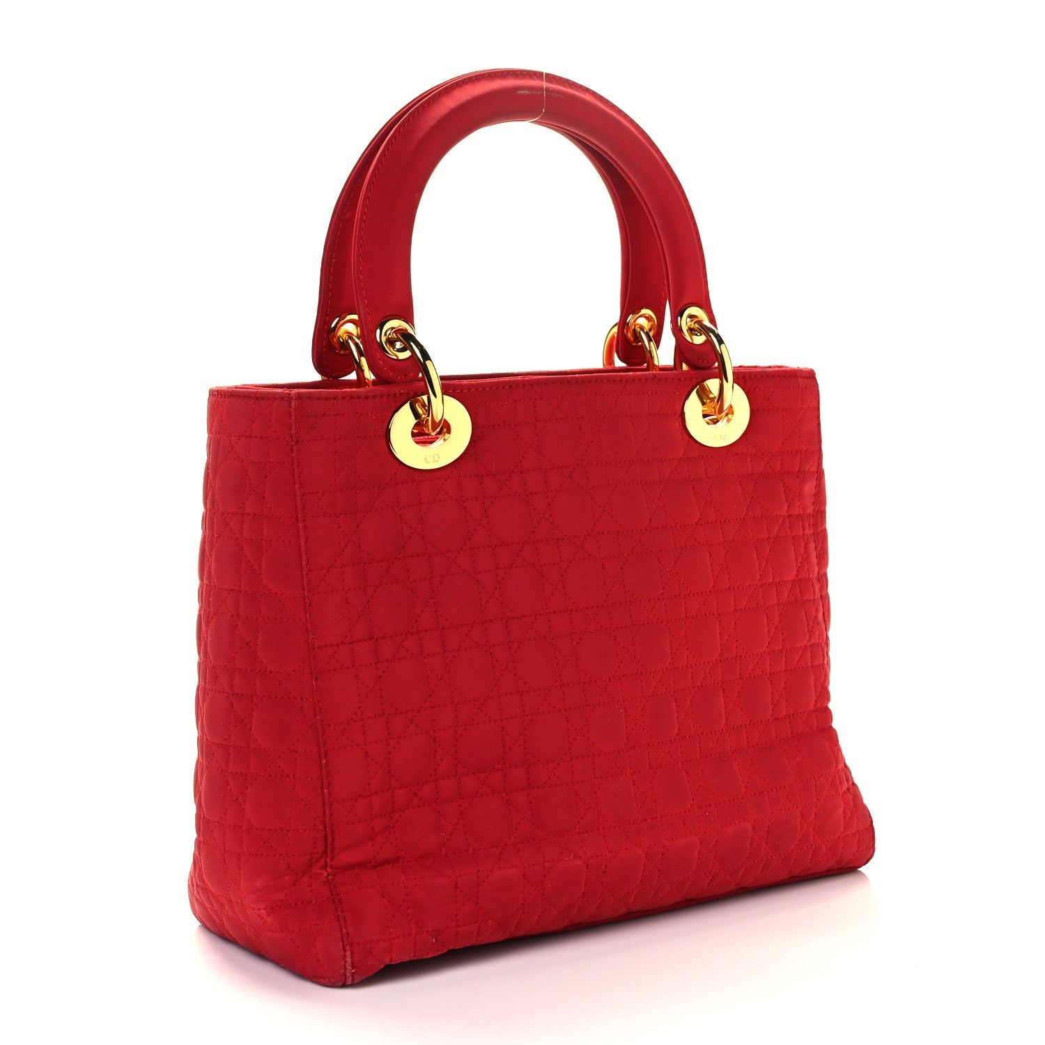 Christian Dior Nylon Cannage Medium Lady Dior Red 3 of 9