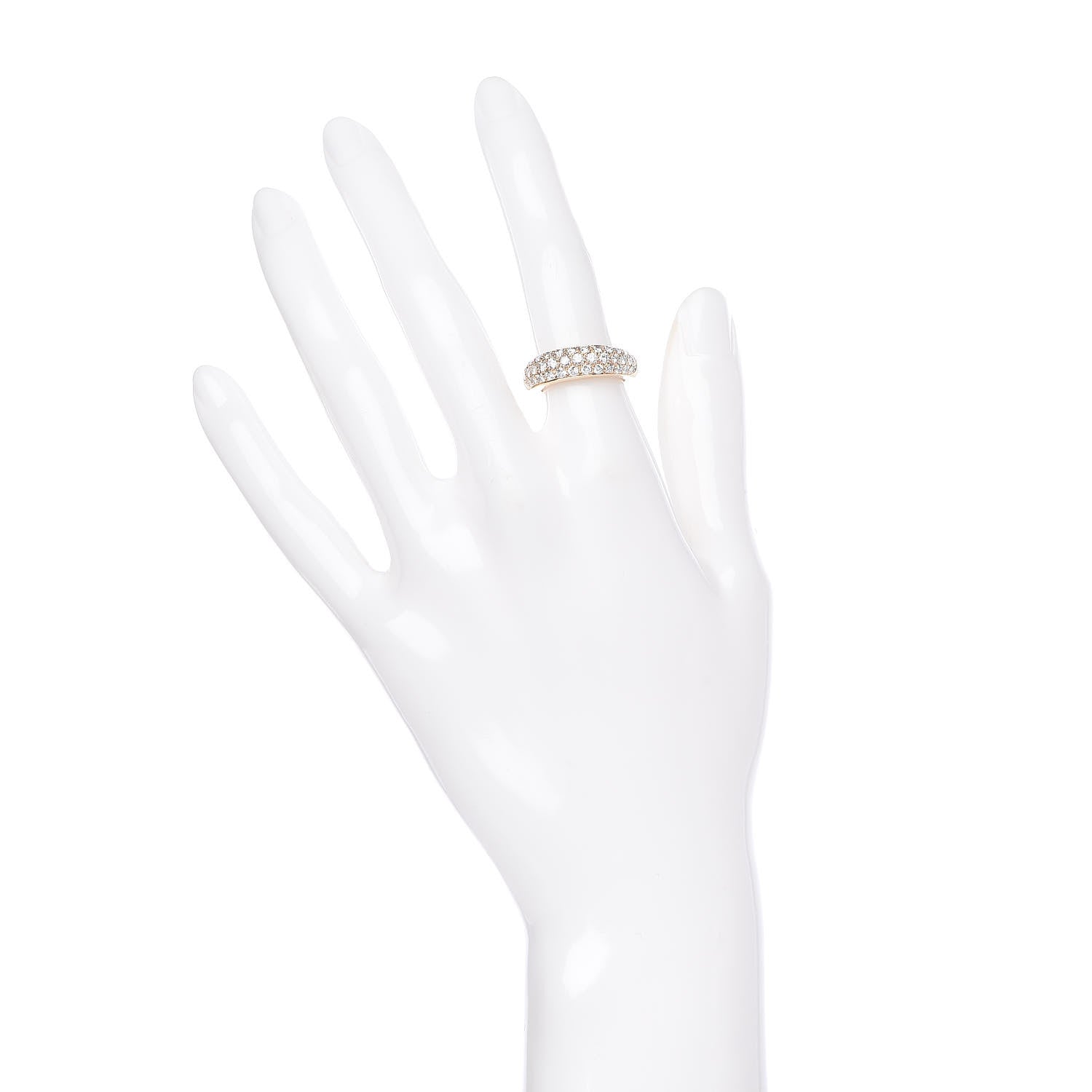 Cartier 18K Yellow Gold Diamond 6mm Etincelle de Band Ring 49 4.75 2 of 5
