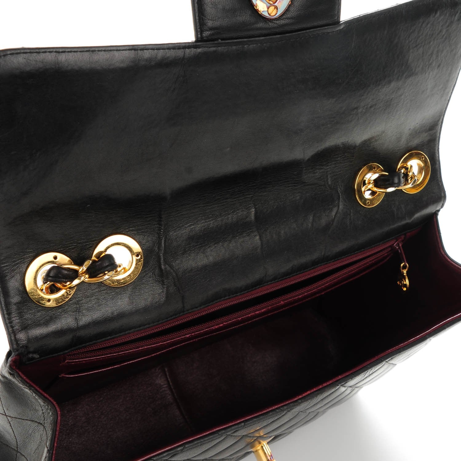 Chanel Lambskin Quilted Jumbo Flap Black 13 of 13